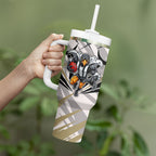 Collingwood Magpies Australian Football Tumbler With Handle Powerful Muscle Mascot - Bold Team Colors