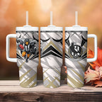 Collingwood Magpies Australian Football Tumbler With Handle Powerful Muscle Mascot - Bold Team Colors