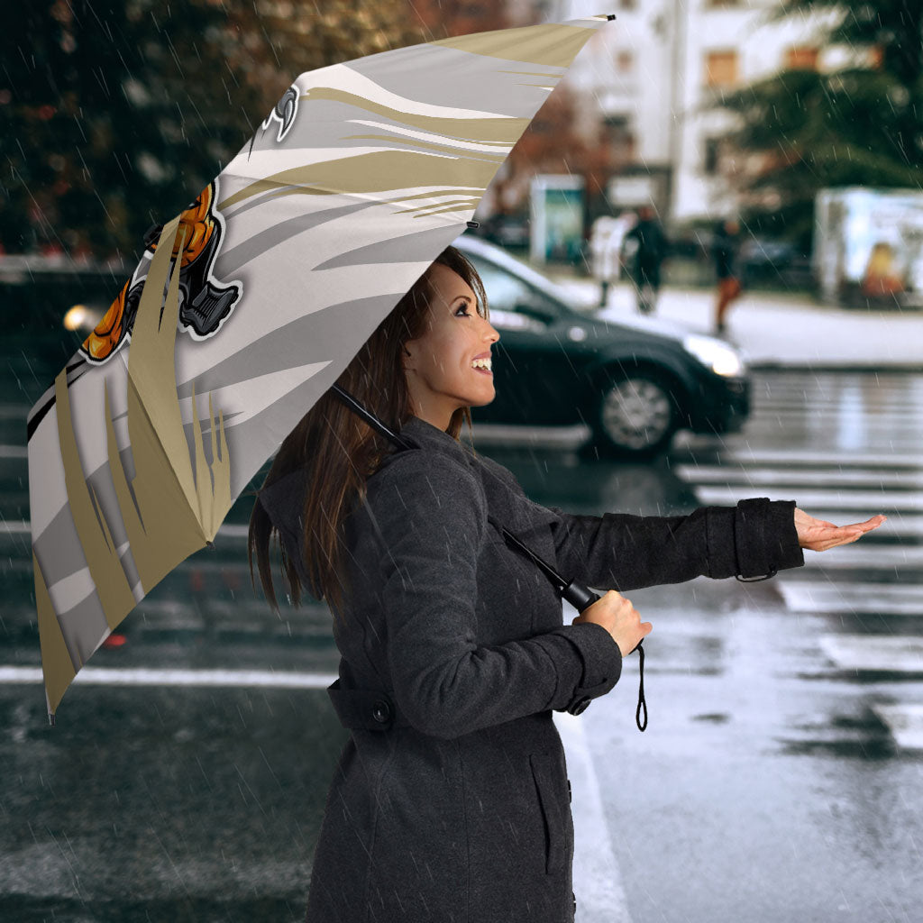 Collingwood Magpies Australian Football Umbrella Powerful Muscle Mascot - Bold Team Colors