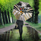 Collingwood Magpies Australian Football Umbrella Powerful Muscle Mascot - Bold Team Colors