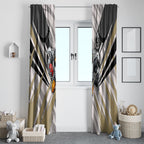 Collingwood Magpies Australian Football Window Curtain Powerful Muscle Mascot - Bold Team Colors