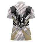 Collingwood Magpies Australian Football Women Polo Shirt Powerful Muscle Mascot - Bold Team Colors
