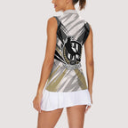 Collingwood Magpies Australian Football Women Sleeveless Polo Shirt Powerful Muscle Mascot - Bold Team Colors