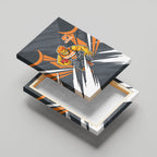 Greater Western Sydney Giants Australian Football Canvas Wall Art Powerful Muscle Mascot With Geometric Sunburst Motion Art