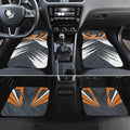 Greater Western Sydney Giants Australian Football Car Mats Powerful Muscle Mascot With Geometric Sunburst Motion Art