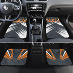 Greater Western Sydney Giants Australian Football Car Mats Powerful Muscle Mascot With Geometric Sunburst Motion Art