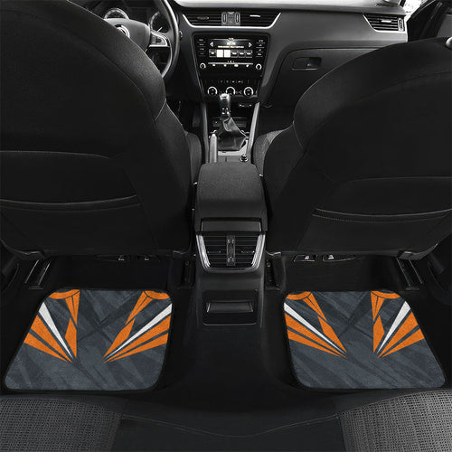 Greater Western Sydney Giants Australian Football Car Mats Powerful Muscle Mascot With Geometric Sunburst Motion Art