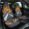 Greater Western Sydney Giants Australian Football Car Seat Cover Powerful Muscle Mascot With Geometric Sunburst Motion Art