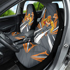 Greater Western Sydney Giants Australian Football Car Seat Cover Powerful Muscle Mascot With Geometric Sunburst Motion Art