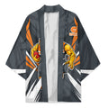 Greater Western Sydney Giants Australian Football Kimono Powerful Muscle Mascot With Geometric Sunburst Motion Art