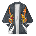 Greater Western Sydney Giants Australian Football Kimono Powerful Muscle Mascot With Geometric Sunburst Motion Art