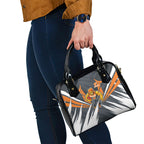 Greater Western Sydney Giants Australian Football Shoulder Handbag Powerful Muscle Mascot With Geometric Sunburst Motion Art