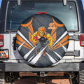 Greater Western Sydney Giants Australian Football Spare Tire Cover Powerful Muscle Mascot With Geometric Sunburst Motion Art