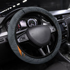 Greater Western Sydney Giants Australian Football Steering Wheel Cover Powerful Muscle Mascot With Geometric Sunburst Motion Art
