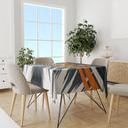 Greater Western Sydney Giants Australian Football Tablecloth Powerful Muscle Mascot With Geometric Sunburst Motion Art