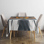 Greater Western Sydney Giants Australian Football Tablecloth Powerful Muscle Mascot With Geometric Sunburst Motion Art