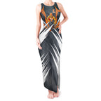 Greater Western Sydney Giants Australian Football Tank Maxi Dress Powerful Muscle Mascot With Geometric Sunburst Motion Art