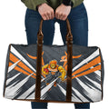 Greater Western Sydney Giants Australian Football Travel Bag Powerful Muscle Mascot With Geometric Sunburst Motion Art