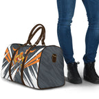 Greater Western Sydney Giants Australian Football Travel Bag Powerful Muscle Mascot With Geometric Sunburst Motion Art
