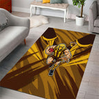 Hawthorn Hawks Australian Football Area Rug Fierce Bird Mascot - Bold Team Colors