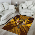 Hawthorn Hawks Australian Football Area Rug Fierce Bird Mascot - Bold Team Colors