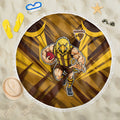 Hawthorn Hawks Australian Football Beach Blanket Fierce Bird Mascot - Bold Team Colors