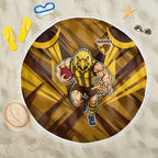 Hawthorn Hawks Australian Football Beach Blanket Fierce Bird Mascot - Bold Team Colors