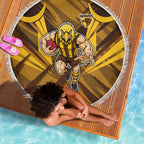 Hawthorn Hawks Australian Football Beach Blanket Fierce Bird Mascot - Bold Team Colors