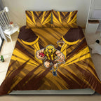 Hawthorn Hawks Australian Football Bedding Set Fierce Bird Mascot - Bold Team Colors