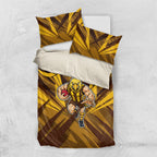 Hawthorn Hawks Australian Football Bedding Set Fierce Bird Mascot - Bold Team Colors