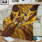 Hawthorn Hawks Australian Football Blanket Fierce Bird Mascot - Bold Team Colors