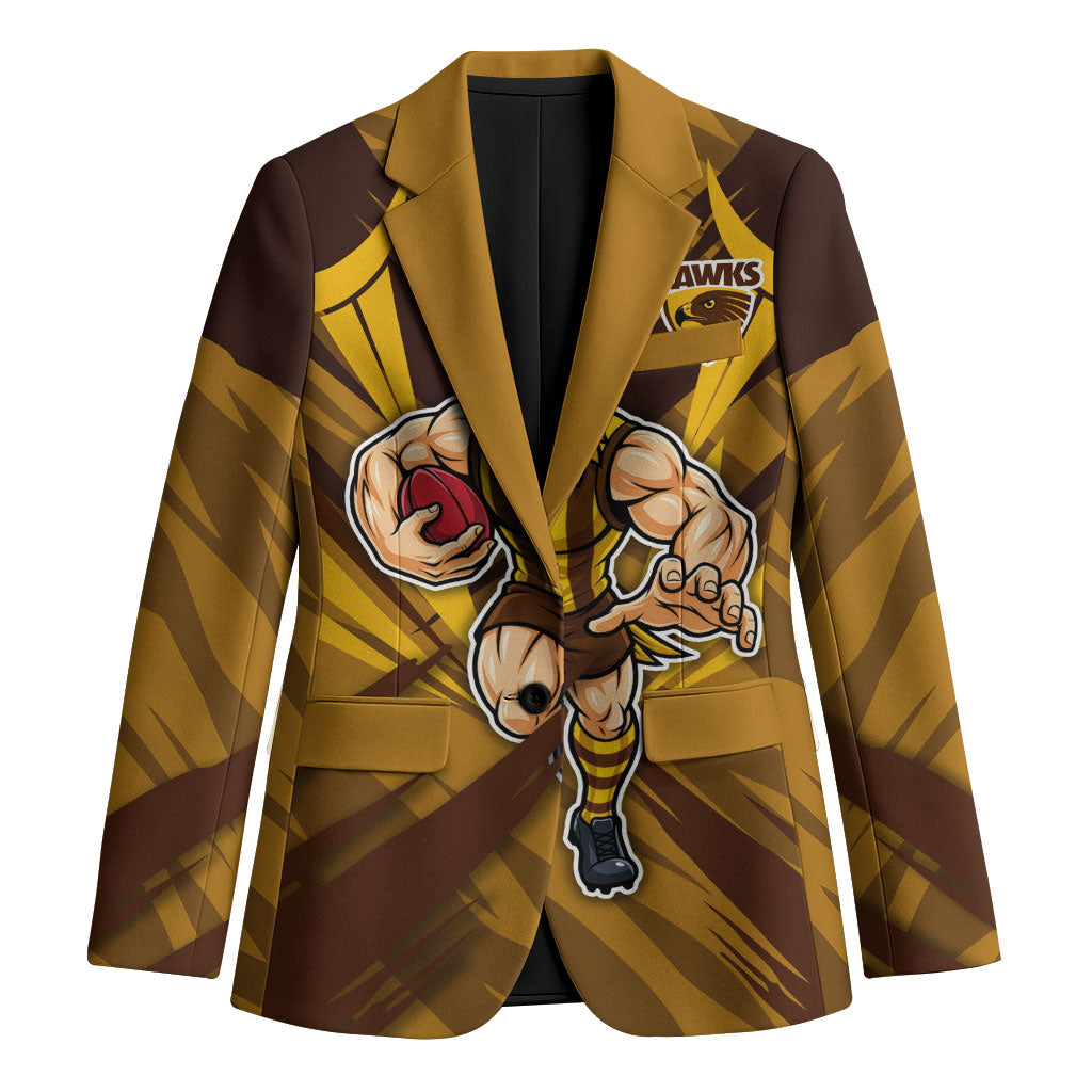 Hawthorn Hawks Australian Football Blazer Fierce Bird Mascot - Bold Team Colors