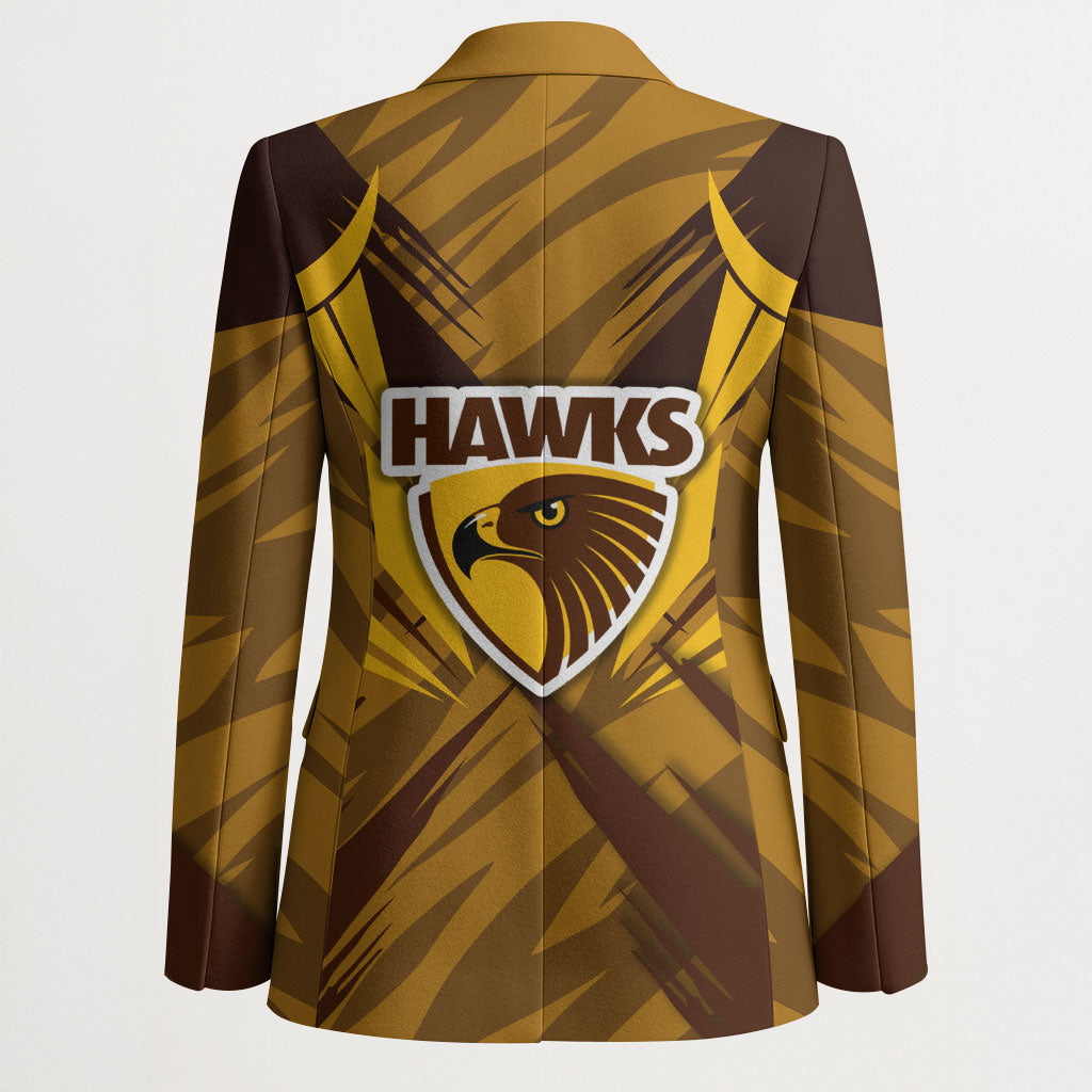 Hawthorn Hawks Australian Football Blazer Fierce Bird Mascot - Bold Team Colors
