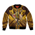 Hawthorn Hawks Australian Football Bomber Jacket Fierce Bird Mascot - Bold Team Colors