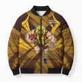 Hawthorn Hawks Australian Football Bomber Puffer Jacket Fierce Bird Mascot - Bold Team Colors