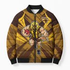 Hawthorn Hawks Australian Football Bomber Puffer Jacket Fierce Bird Mascot - Bold Team Colors