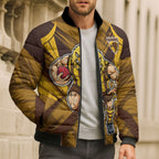 Hawthorn Hawks Australian Football Bomber Puffer Jacket Fierce Bird Mascot - Bold Team Colors
