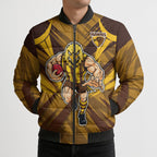 Hawthorn Hawks Australian Football Bomber Puffer Jacket Fierce Bird Mascot - Bold Team Colors