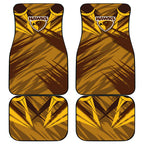 Hawthorn Hawks Australian Football Car Mats Fierce Bird Mascot - Bold Team Colors