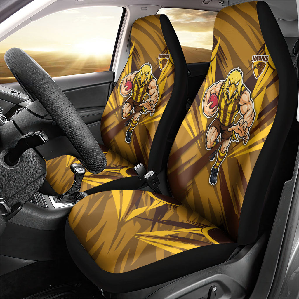 Hawthorn Hawks Australian Football Car Seat Cover Fierce Bird Mascot - Bold Team Colors