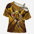 Hawthorn Hawks Australian Football Cross Shoulder Shirt Fierce Bird Mascot - Bold Team Colors