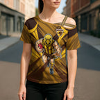 Hawthorn Hawks Australian Football Cross Shoulder Shirt Fierce Bird Mascot - Bold Team Colors