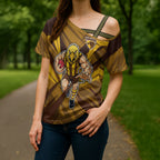 Hawthorn Hawks Australian Football Cross Shoulder Shirt Fierce Bird Mascot - Bold Team Colors