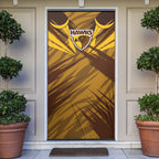 Hawthorn Hawks Australian Football Door Cover Fierce Bird Mascot - Bold Team Colors