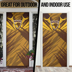 Hawthorn Hawks Australian Football Door Cover Fierce Bird Mascot - Bold Team Colors