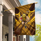 Hawthorn Hawks Australian Football Garden Flag Fierce Bird Mascot - Bold Team Colors
