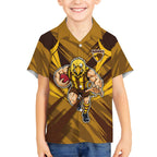 Hawthorn Hawks Australian Football Hawaiian Shirt Fierce Bird Mascot - Bold Team Colors