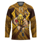 Hawthorn Hawks Australian Football Hockey Jersey Fierce Bird Mascot - Bold Team Colors