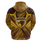 Hawthorn Hawks Australian Football Hoodie Fierce Bird Mascot - Bold Team Colors
