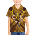 Hawthorn Hawks Australian Football Kid Hawaiian Shirt Fierce Bird Mascot - Bold Team Colors